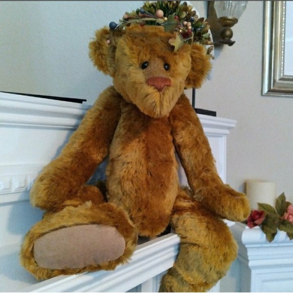 MOHAIR TEDDY BEAR ARTIST SIGNED HANDMADE - Picture 6 of 6
